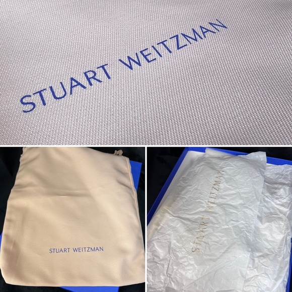 Stuart Weitzman SIZE 11.5 Nudist Curve 100 Sandal leather Vanilla Ankle-Strap - Picture 11 of 16